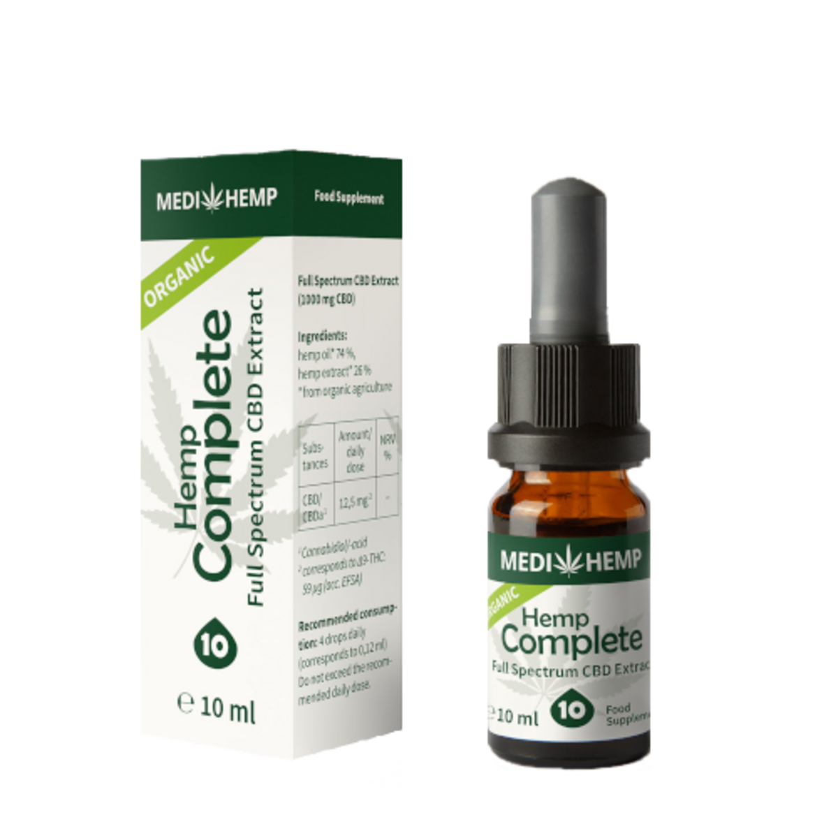 MEDIHEMP БИО КОНОПЕНО МАСЛО COMPLETE 10%, 10МЛ