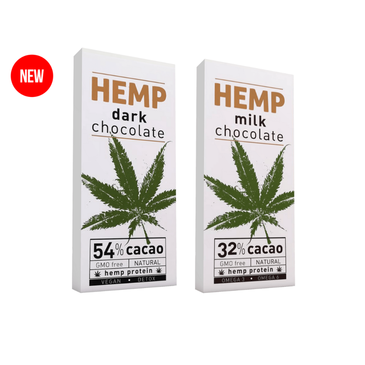 2 БРОЯ HEMP PROTEIN ШОКОЛАД - МЛЕЧЕН И ЧЕРЕН