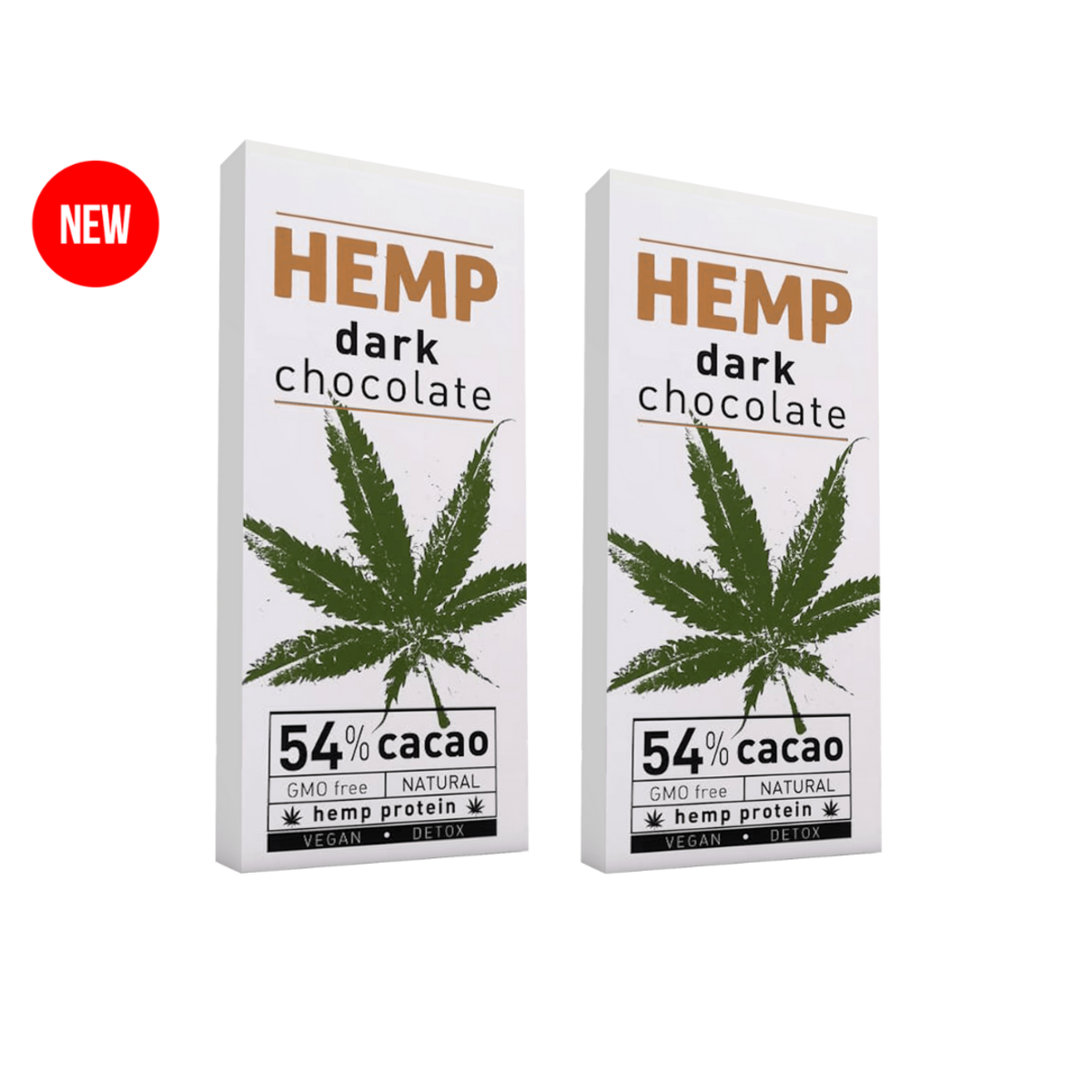 2 БРОЯ HEMP PROTEIN ЧЕРЕН ШОКОЛАД 54% КАКАО, 17% КОНОПЕН ПРОТЕИН
