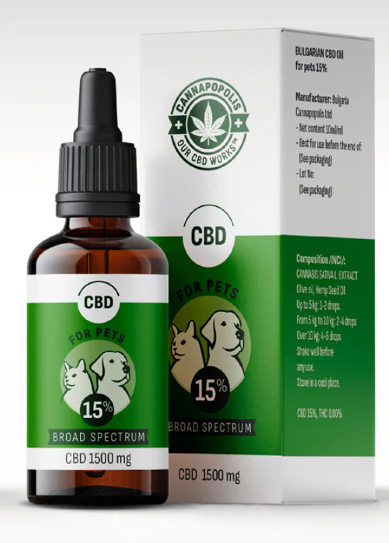 CBD масло за животни 15%, CANNAPOPOLIS